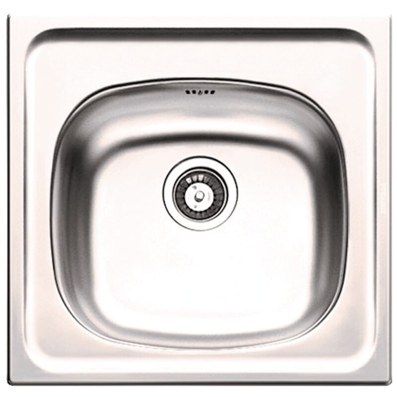 Clearwater E33 1 Bowl Inset Steel Kitchen Sink 465x435mm