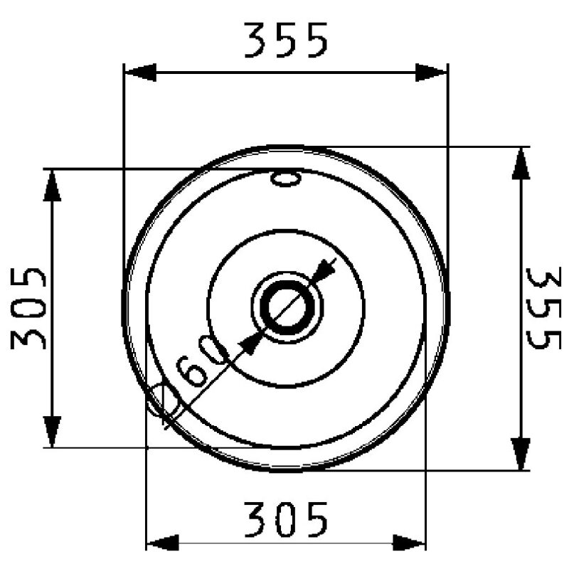 Clearwater Royal Mini 1 Bowl Inset Steel Kitchen Sink 355x355mm
