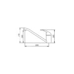 Clearwater Creta Mono Sink Mixer with Swivel Spout Brushed