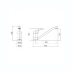 Clearwater Creta Single Lever Mono Sink Mixer Brushed Nickel