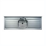 Clearwater Contract Lay-On 63/21 Single Bowl Double Drainer Steel Sink