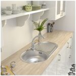 Clearwater Oboe 1 Bowl Inset Steel Kitchen Sink with Drainer 847x444mm