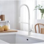 Clearwater Alasia Semi Pro Pull-Out Kitchen Sink Mixer Tap Matt White