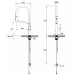 Clearwater Alasia Semi Pro Pull-Out Kitchen Sink Mixer Tap Matt White