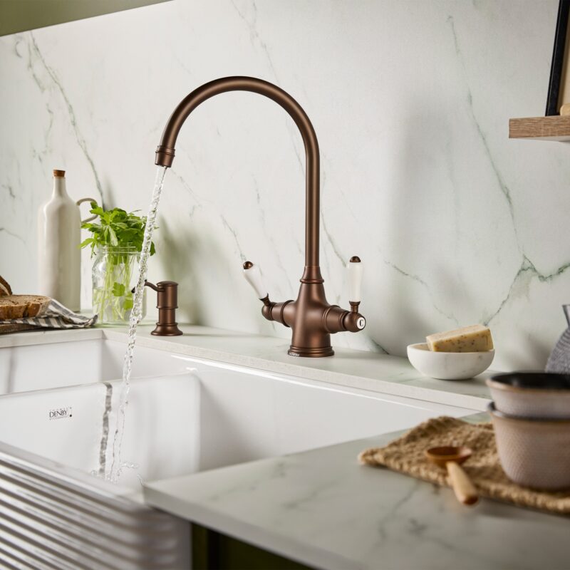 Clearwater Alrisha Mono Sink Mixer English Bronze