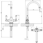 Clearwater Alrisha Mono Sink Mixer English Bronze