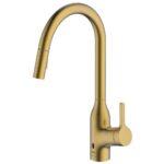 Clearwater Amelio Sensor Kitchen Sink Mixer with Pull Out Brushed Brass