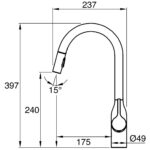 Clearwater Amelio Sensor Kitchen Sink Mixer with Pull Out Brushed Brass