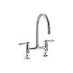 Clearwater Elegance Bridge Mixer with Swivel Spout Brushed