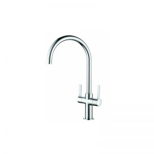 Clearwater Auva Twin Lever Mono Sink Mixer Chrome