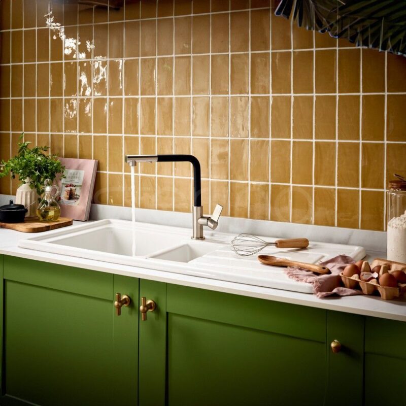 Clearwater Auriga Sink Mixer with Pull-Out Aerator Brushed/Black