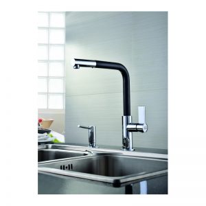 Clearwater Auriga Sink Mixer with Pull-Out Aerator Chrome/Black