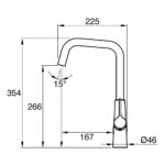 Clearwater Azia Sensor Single Lever Kitchen Sink Mixer Tap Brushed Brass