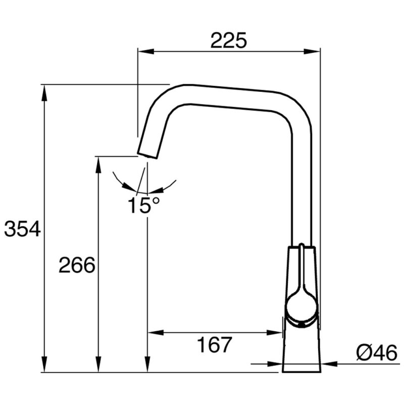 Clearwater Azia Sensor Kitchen Sink Mixer Tap Matt Black