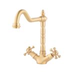 Clearwater Baroc Mono Sink Mixer with Swivel Spout Brushed Brass