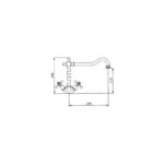 Clearwater Baroc Mono Sink Mixer with Swivel Spout English Gold