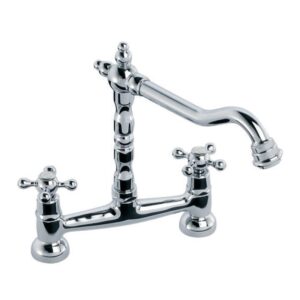Clearwater Baroc Bridge Mixer with Swivel Spout Chrome