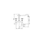 Clearwater Baroc Bridge Mixer with Swivel Spout English Gold