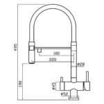 Clearwater Bellatrix Filter Tap Brushed Nickel
