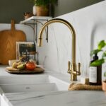 Clearwater Broadway Pull-Out Kitchen Sink Mixer Tap Brushed Brass