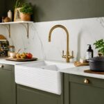 Clearwater Broadway Pull-Out Kitchen Sink Mixer Tap Brushed Brass