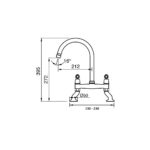 Clearwater Broadway Bridge Kitchen Sink Mixer Tap Brushed Nickel