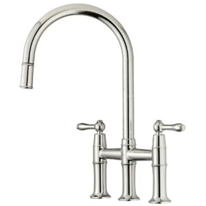 Clearwater Broadway Bridge Pull-Out Kitchen Sink Mixer Tap Chrome