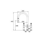 Clearwater Broadway Bridge Pull-Out Kitchen Sink Mixer Tap Chrome