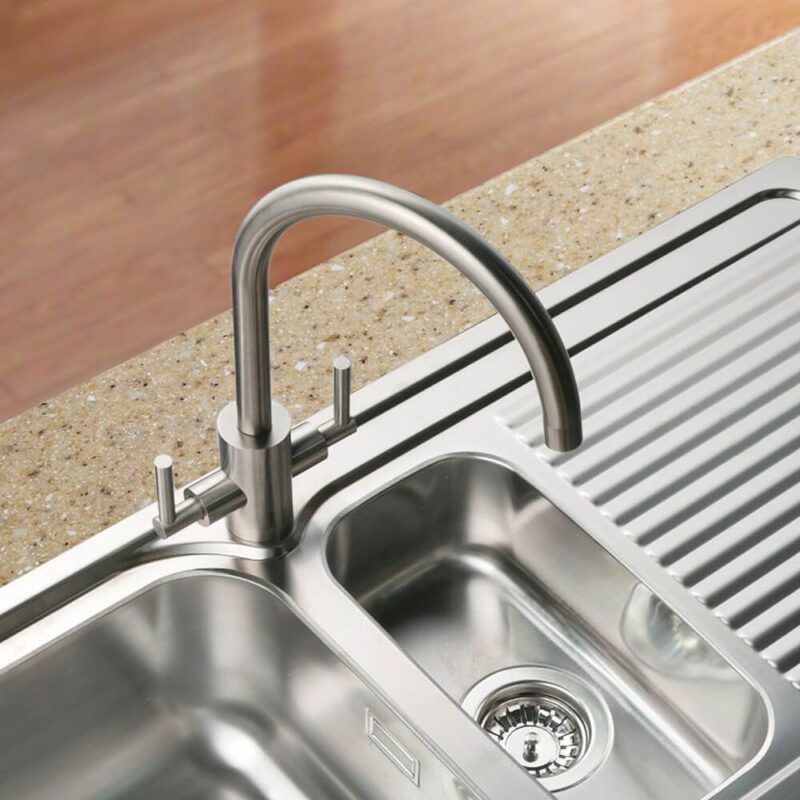 Clearwater Calypso Mono Sink Mixer Stainless Steel