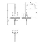Clearwater Alzira Mono Sink Mixer Brushed Copper