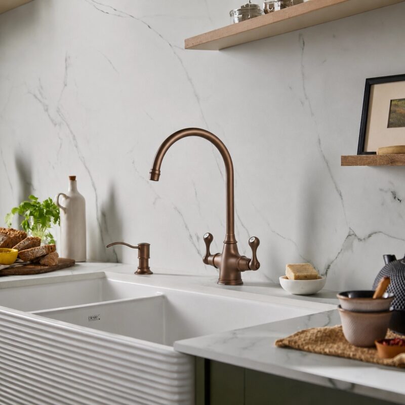 Clearwater Coriolis Mono Sink Mixer English Bronze