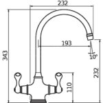 Clearwater Coriolis Mono Sink Mixer English Bronze