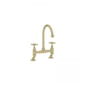 Clearwater Cottage Bridge Mixer with Swivel Spout English Gold