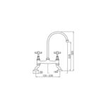 Clearwater Cottage Bridge Mixer with Swivel Spout English Gold
