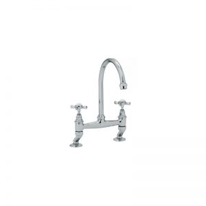 Clearwater Cottage Bridge Mixer with Swivel Spout Brushed Nickel