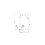 Clearwater Cottage Mono Sink Mixer with Swivel Spout Gold