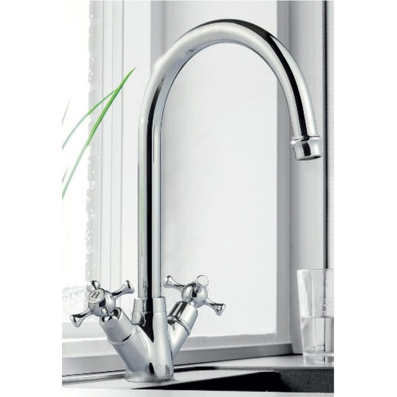 Clearwater Cottage Mono Sink Mixer with Swivel Spout Brushed