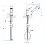 Clearwater Creta Mono Sink Mixer with Pull-Out Spray Brushed
