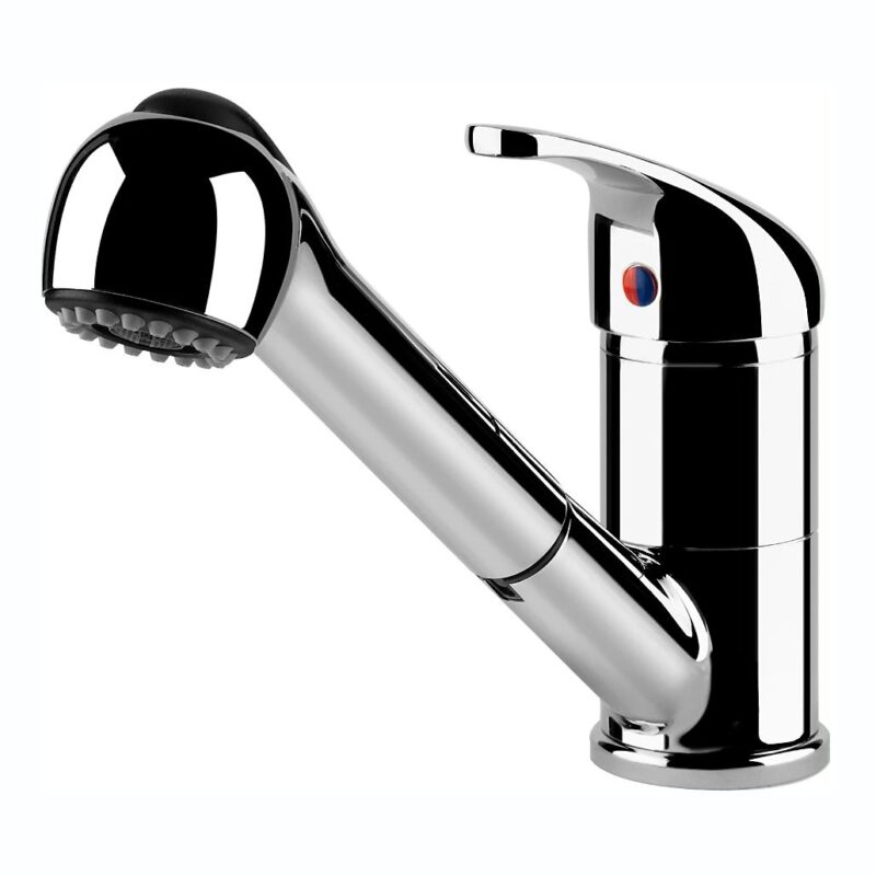 Clearwater Creta Mono Sink Mixer with Pull-Out Spray Chrome
