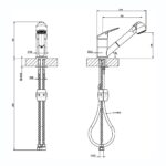 Clearwater Creta Mono Sink Mixer with Pull-Out Spray Chrome