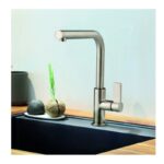 Clearwater Auriga Single Lever Mono Sink Mixer Brushed Nickel