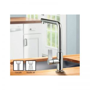 Clearwater Auriga Mono Sink Mixer with Pull-Out Aerator Brushed