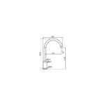 Clearwater Elara Compact Sink Mixer with Swivel Spout Brushed