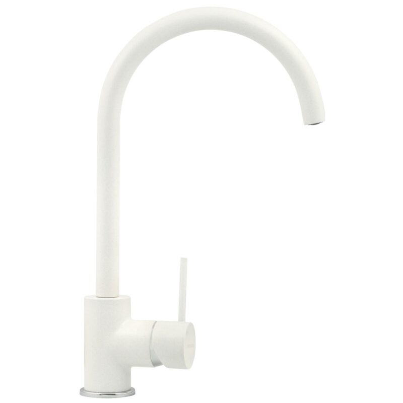 Clearwater Elara Single Lever Kitchen Sink Mixer Tap Polar White