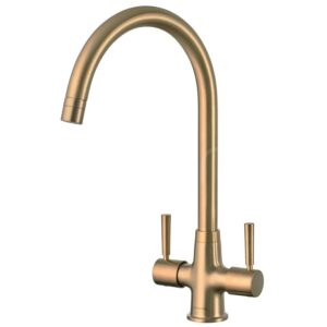 Clearwater Davina Mono Kitchen Sink Mixer Tap Brushed Brass