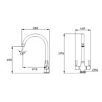 Clearwater Davina Mono Kitchen Sink Mixer Tap Matt Black