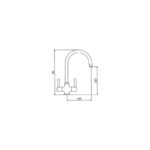 Clearwater Davenport Mono Sink Mixer with Swivel Spout Brushed