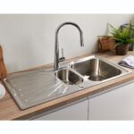 Clearwater Deep Blue 1.5 Bowl Stainless Inset Sink with Drainer