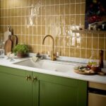 Clearwater Dephini Twin Lever Sink Mixer Artisan Brass