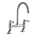 Clearwater Dephini Bridge Sink Mixer Chrome